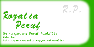 rozalia peruf business card